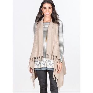 Matilda Jane Minds Eye Canle Knit Tassel Vest XS